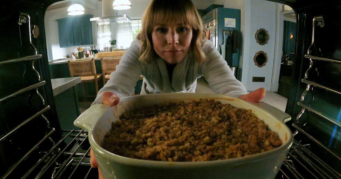 Kristen Bell Teaches Us How to Make Chicken Casserole While Spilling Some Secrets About the Woman in the House Across the Street From the Girl in the Window