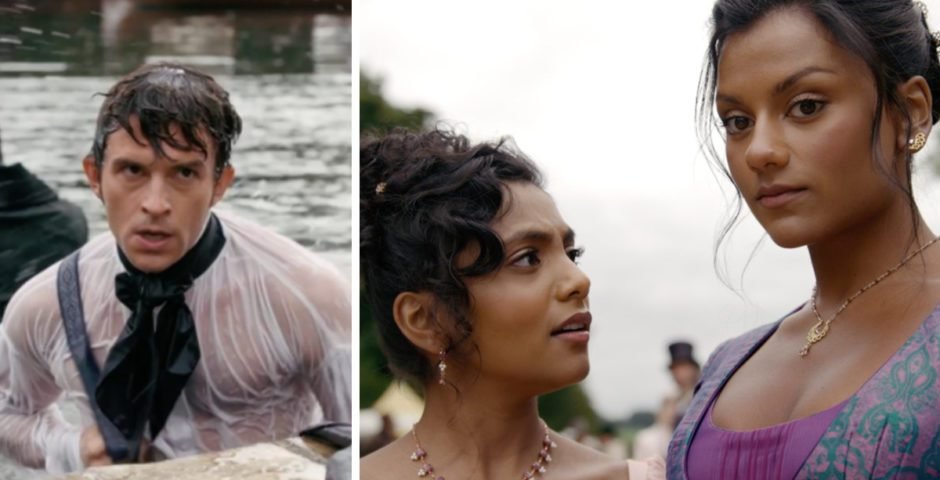 Charithra Chandran Reveals a Big Secret About the Bridgerton Season 2 Scene Where Anthony (Jonathan Bailey) Falls Into the Lake
