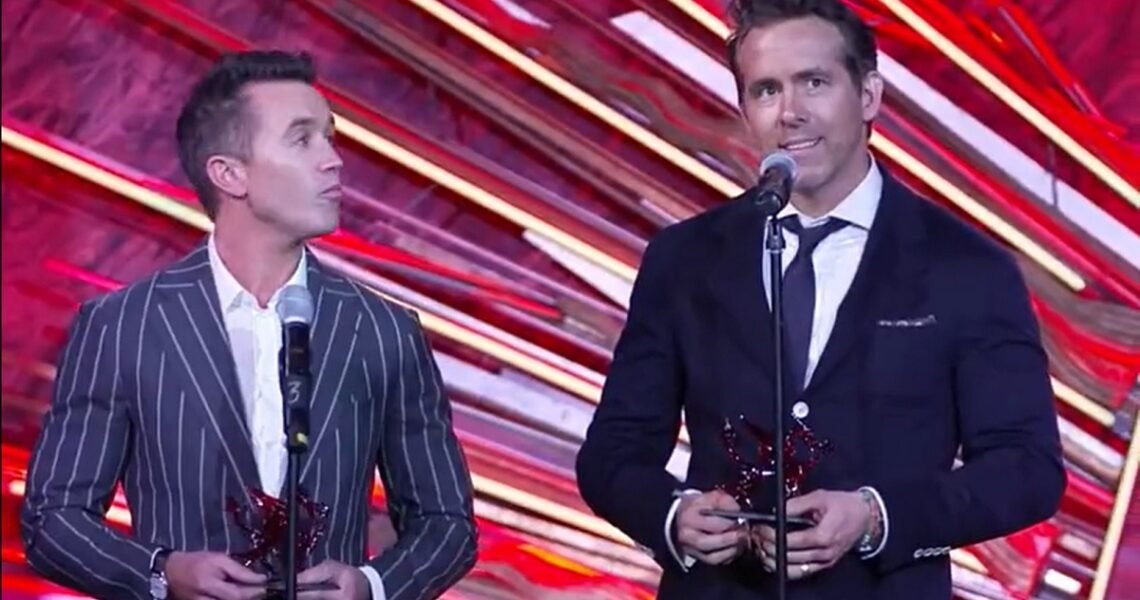 Ryan Reynolds Goes Welsh, as He Accepts the Dragon Award From the Government of Wales for His and Rob McElhenney’s Amazing Work