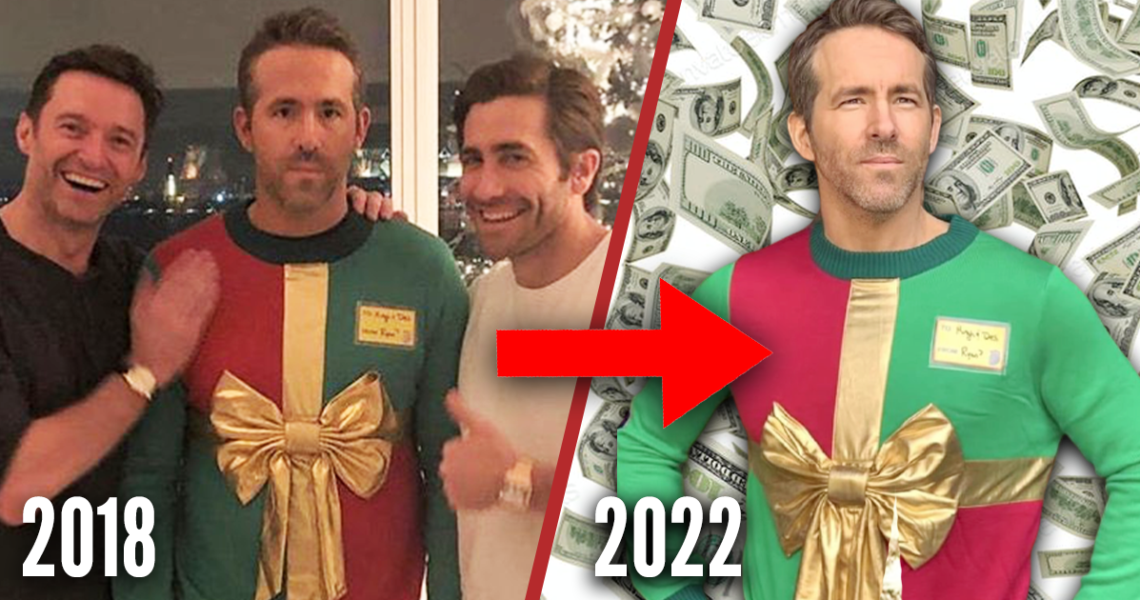 Ryan Reynolds Thanks Hugh Jackman for Turning the Ugly Christmas Sweater Into a “wild money generator”