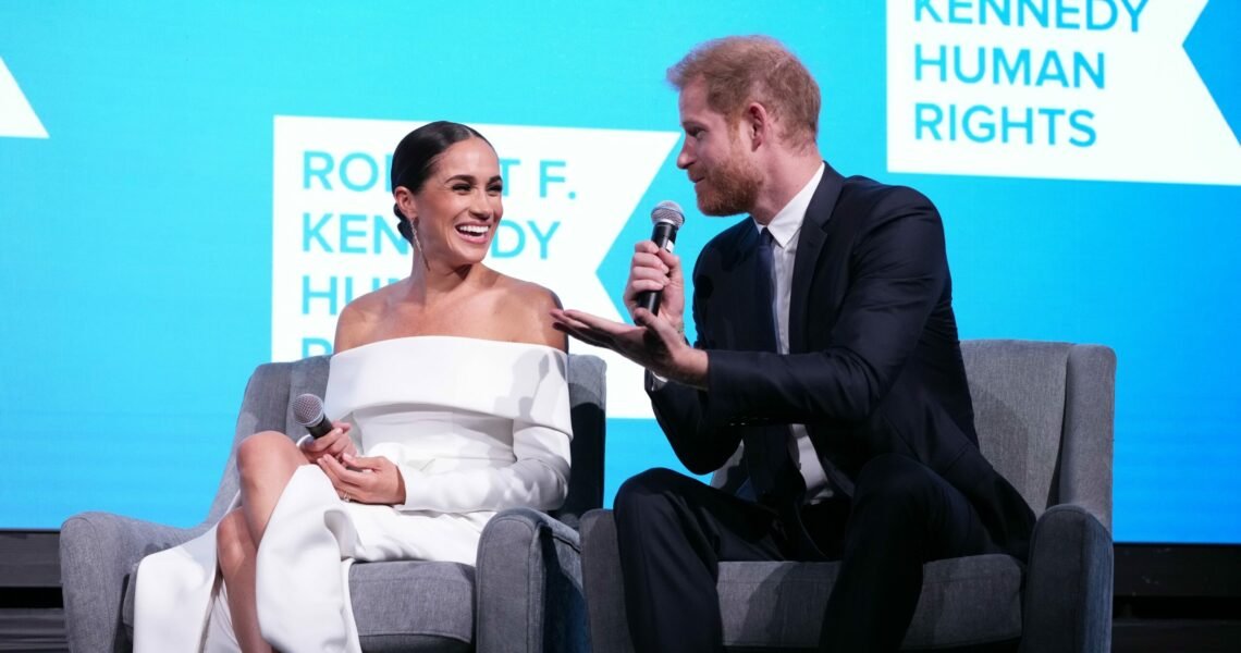 Meghan Markle Makes a Statement at Gala While Donning Off-Shoulder Louis Vuitton White Dress and Princess Diana’s Freedom Ring