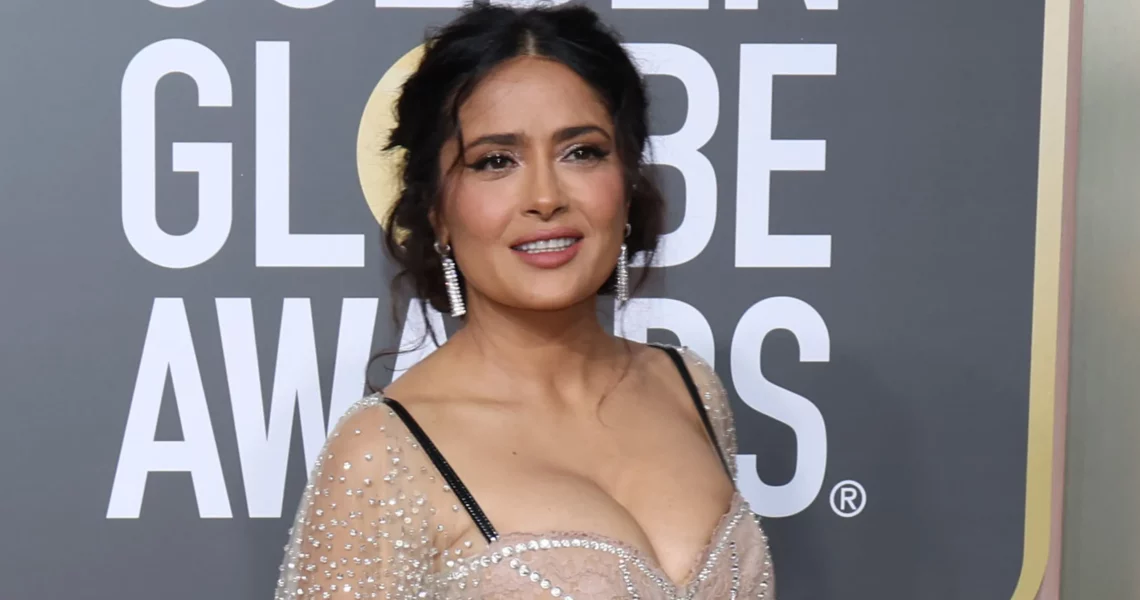 “True Mexican pride” – Fans Go Crazy as Salma Hayek Held a Treat For Herself On The Red Carpet at The 2023 Golden Globe Awards