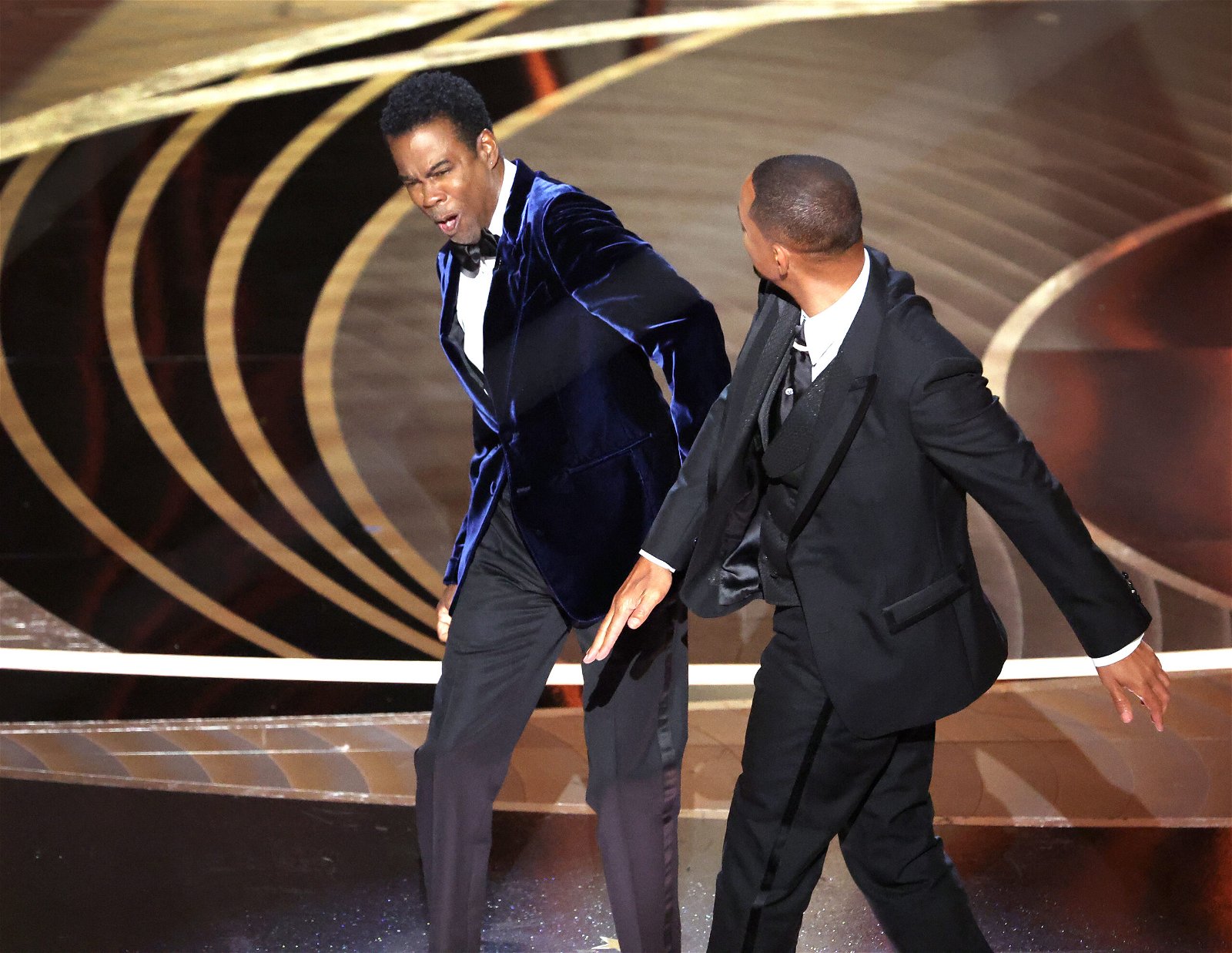 Will Smith slapping Chris Rock at 2022 Academy Awards