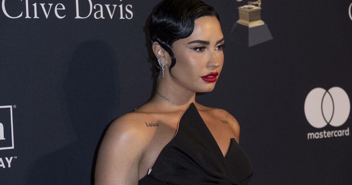 Demi Lovato Leaves Fans’ Eyes Sparkling as She Dazzled in a Beautiful Black Dress as Clive Davis’ Pre-grammy Gala