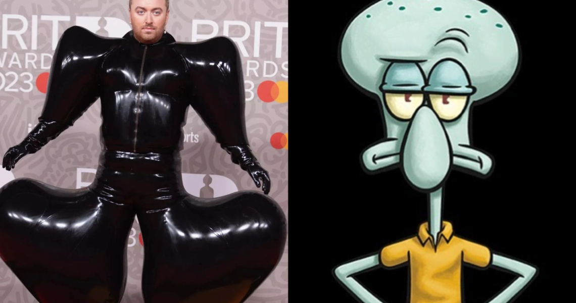 Fans Make Hilarious Comparison as Sam Smith Appears in a Black Latex Suit During the 2023 BRIT Awards