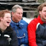 King charles, Prince william Prince Harry at Klosters Switzerland