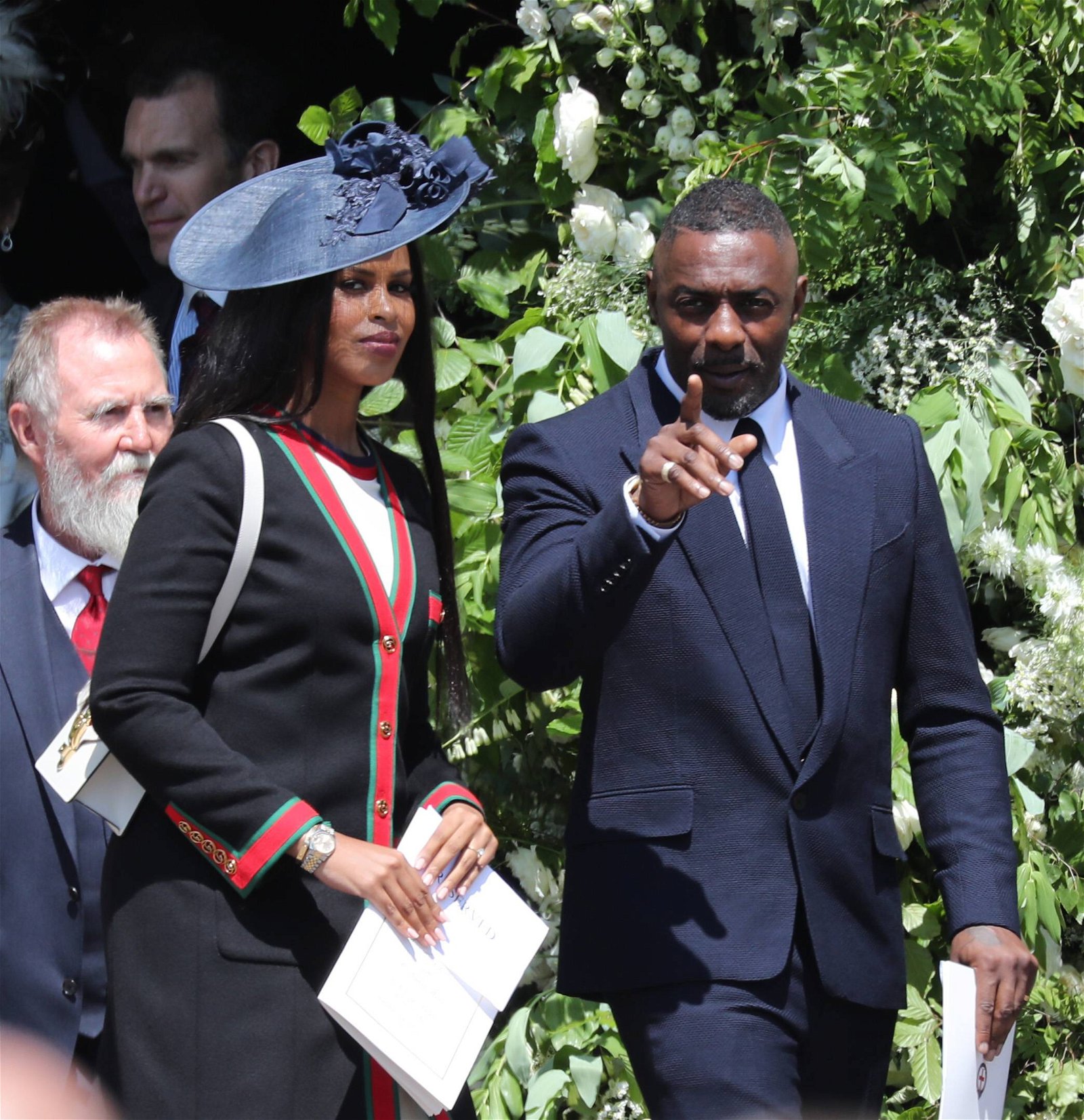 Idris Elba and Sabrina Dhowre at Prince Harry and Meghan Markle's wedding