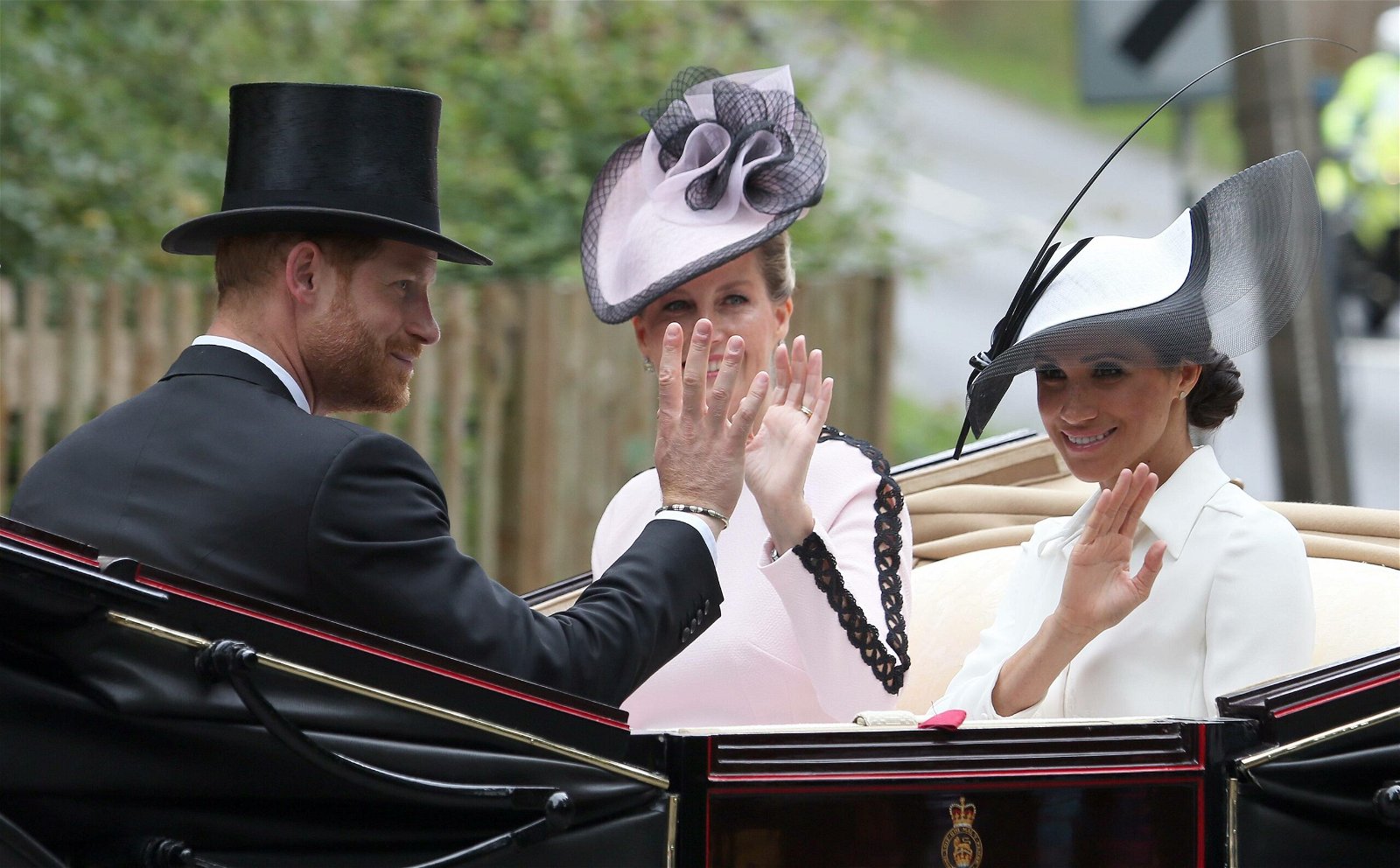 Meghan Markle in carriage for royal ascot debut