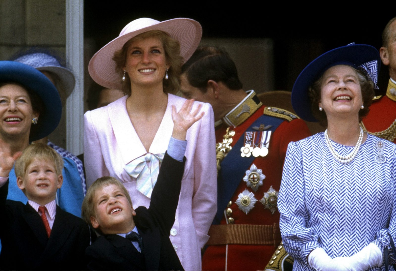 Princess Diana with Prince William and Prince Harry 